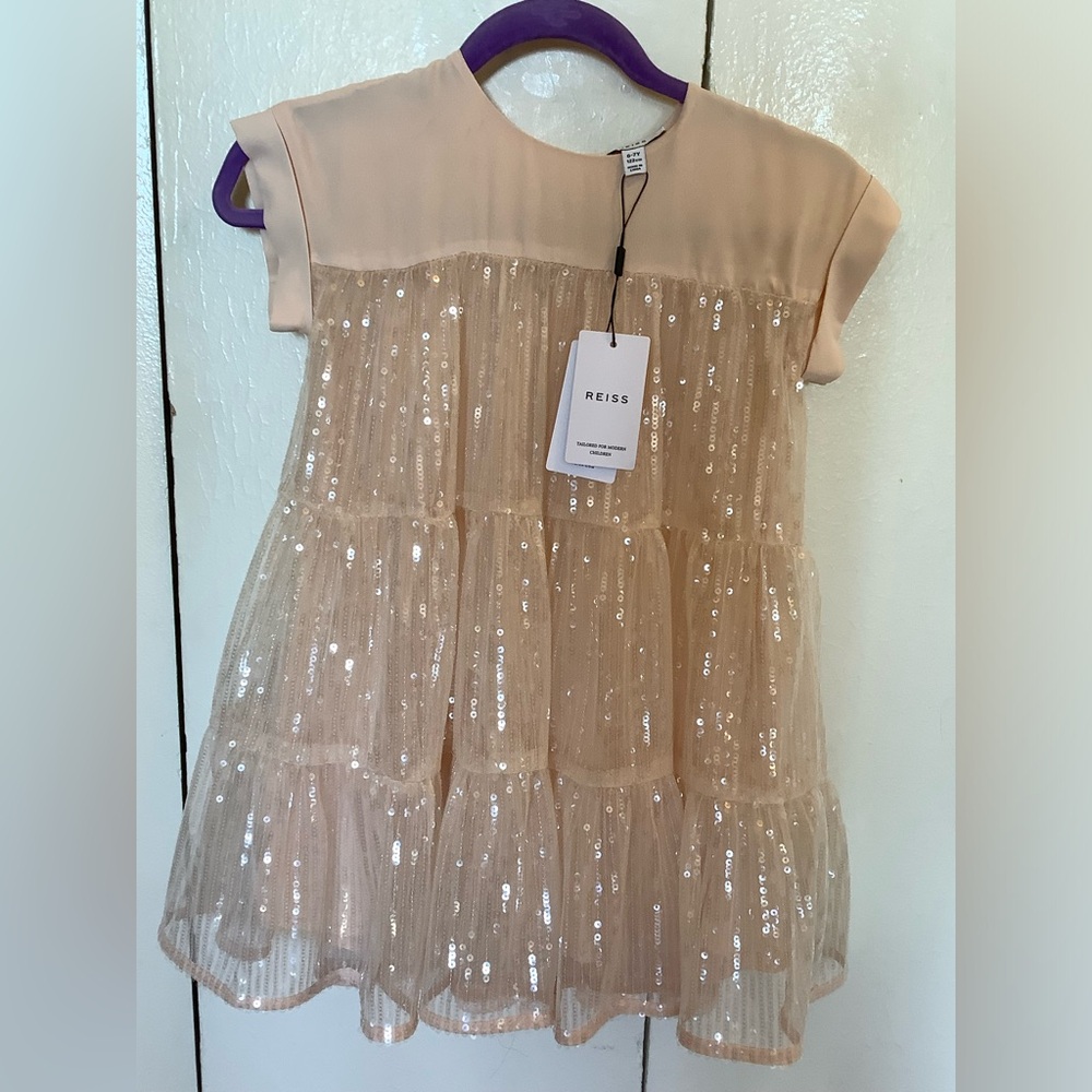 NWT Reiss Blush Sequin Dress